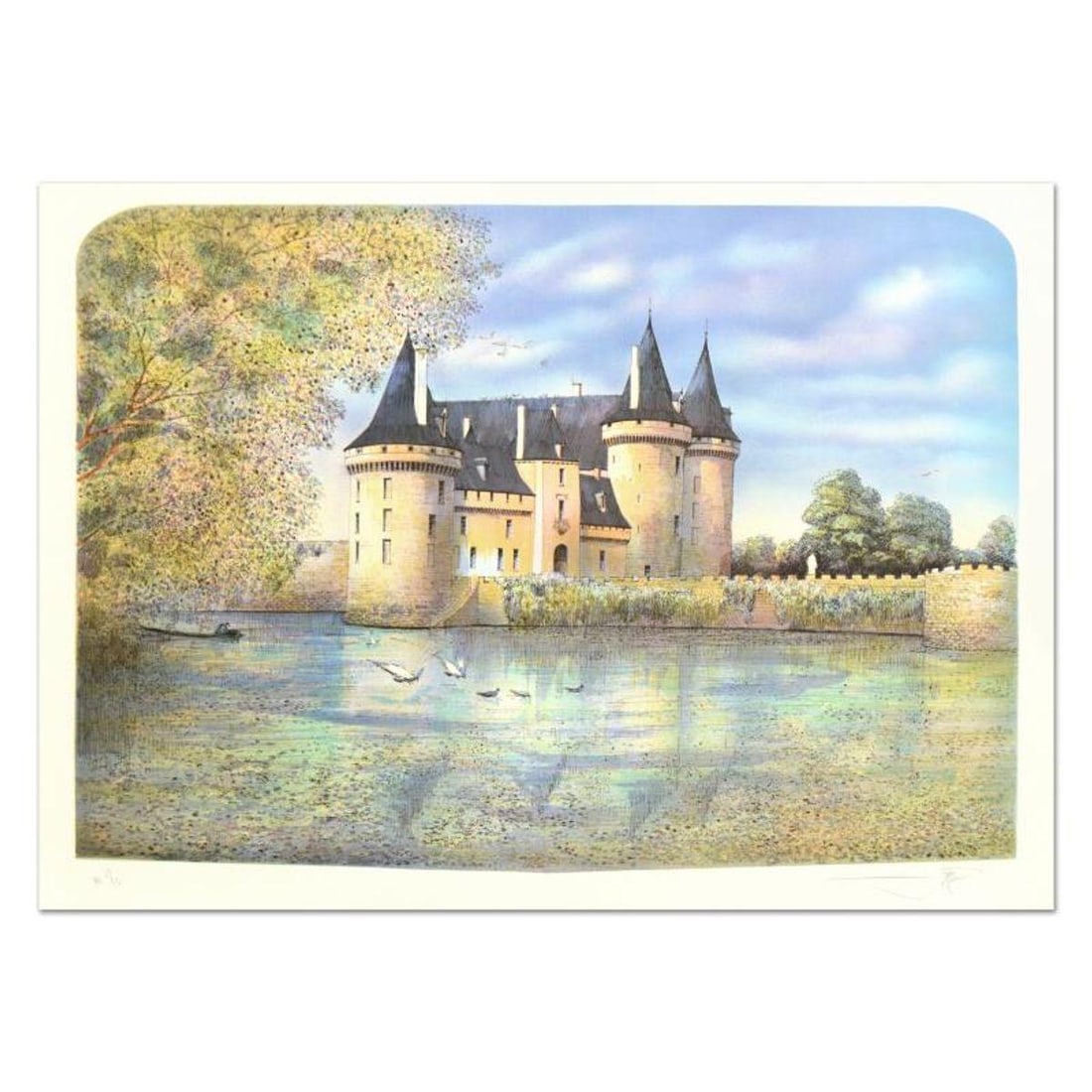 Rolf Rafflewski, "Chateau VII" Limited Edition Lithograph, Numbered and Hand Signed.: Chateau VII is a limited edition lithograph on paper by Rolf Rafflewski, numbered and hand signed by the artist! Measures approx. 29.5" x 21" (border). 27" x 19" (image). Reference#: 93270.