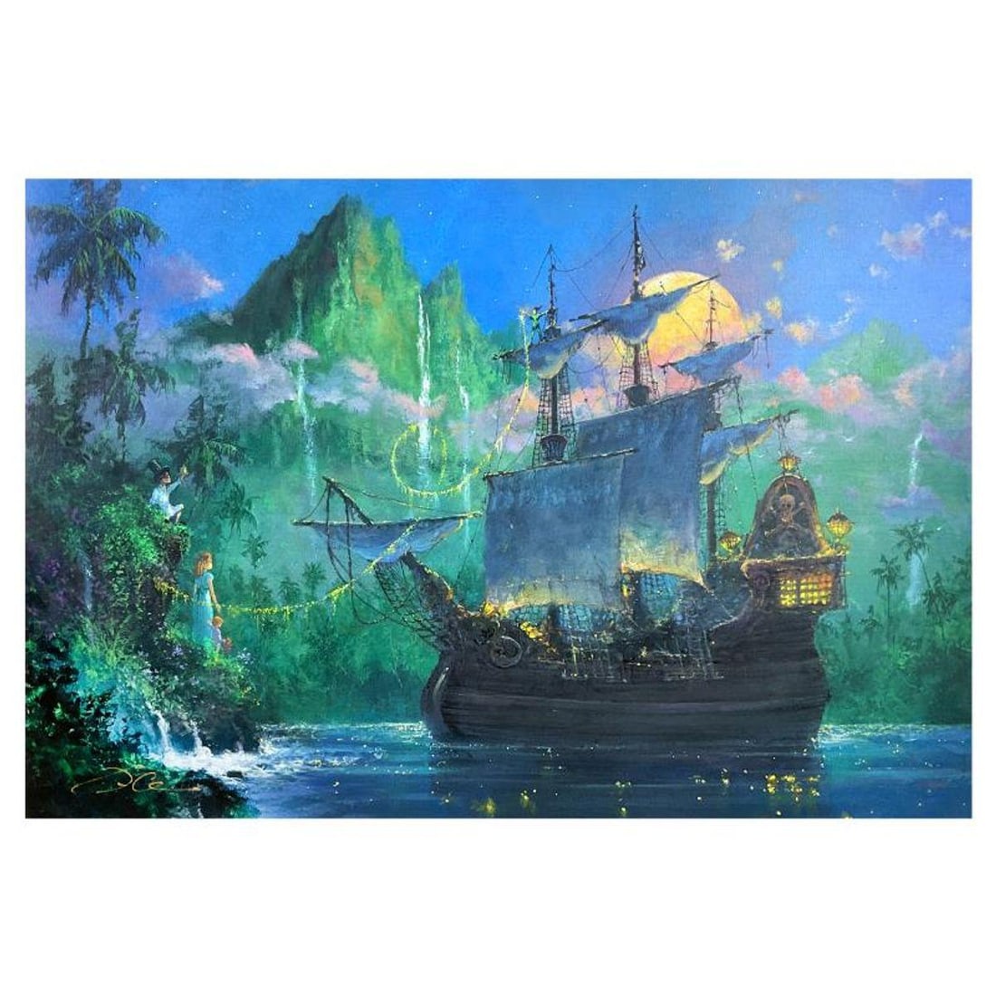 James Coleman, "Pan on Board" Limited Edition on Canvas from Disney Fine Art, Numbered and Hand: Pan on Board is a limited edition giclee on canvas by James Coleman, numbered and hand signed by the artist. This piece is licensed by Disney Fine Art. Includes Letter of Authenticity. Measures approx