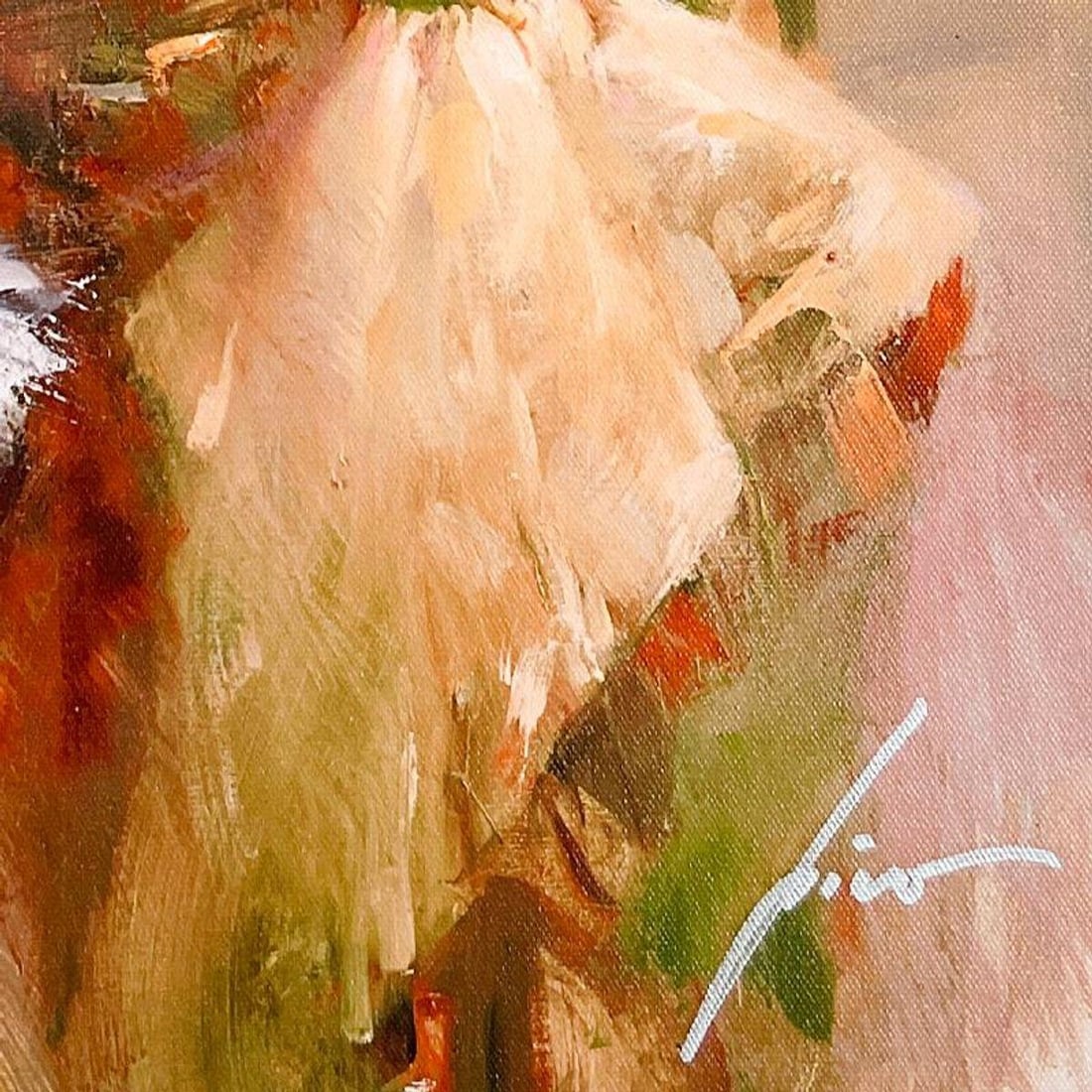 Pino (1939-2010) "Silk Taffeta" Limited Edition on Canvas, Numbered and Hand Signed with Certificate - 2