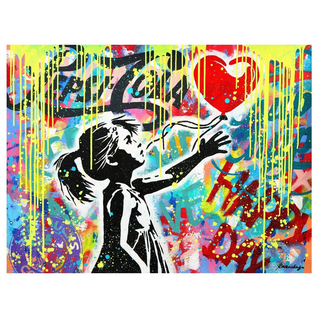 Nastya Rovenskaya- Original Oil on Canvas "Let Love Fly" (1 of 2)