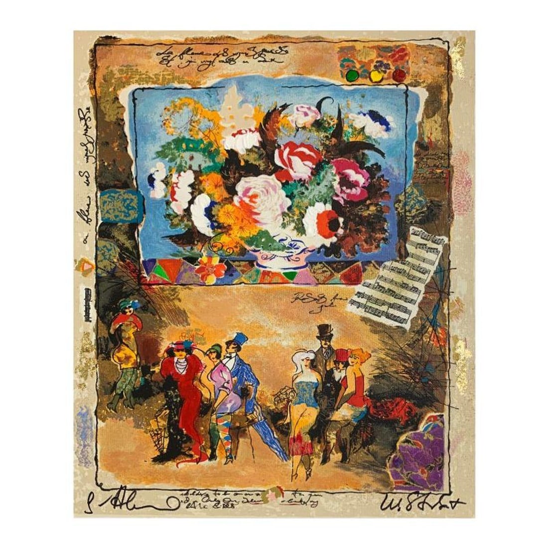 Alexander Galtchansky (1959-2008) and Tanya Wissotzky (1959-2006), Hand Signed Limited Edition: This is a hand embellished, limited edition serigraph on canvas by Alexander Galtchansky (1959-2008) and Tanya Wissotzky (1959-2006). It is numbered and hand signed and includes a letter of authentici