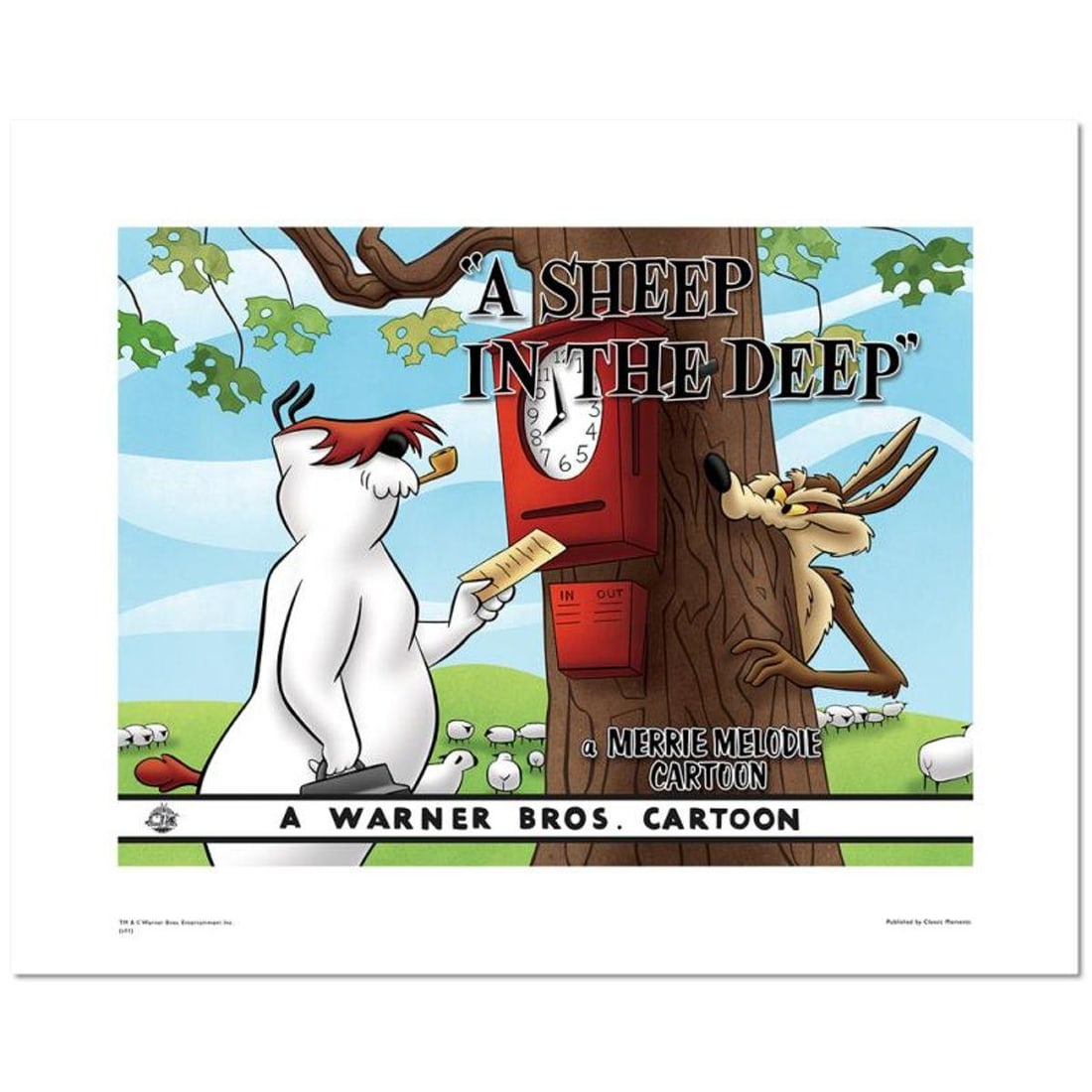 A Sheep In the Deep Limited Edition Giclee from Warner Bros., Numbered with Hologram Seal and: A Sheep In the Deep is a limited edition giclee on paper from Warner Bros., numbered with hologram seal of Authenticity. This image was originally used as a "lobby card" displayed in theater lobbies t