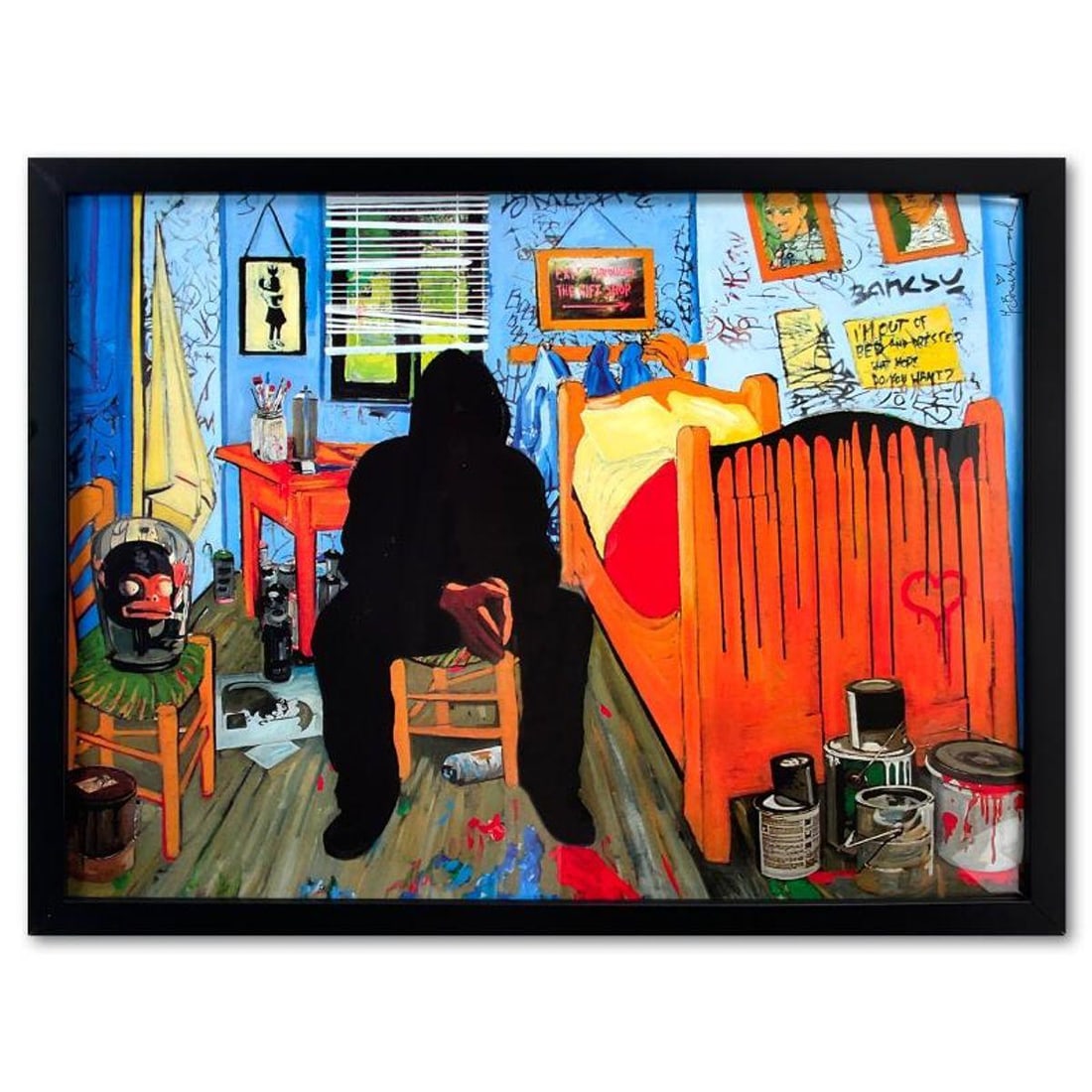 Mr. Brainwash, Custom Framed Plate Signed Offset Lithograph.: This is an offset lithograph on paper by Mr. Brainwash, bearing the plate signature of the artist. This piece comes custom framed. Measures approx. 26" x 34" (frame), 23.5" x 31.5" (image). This item