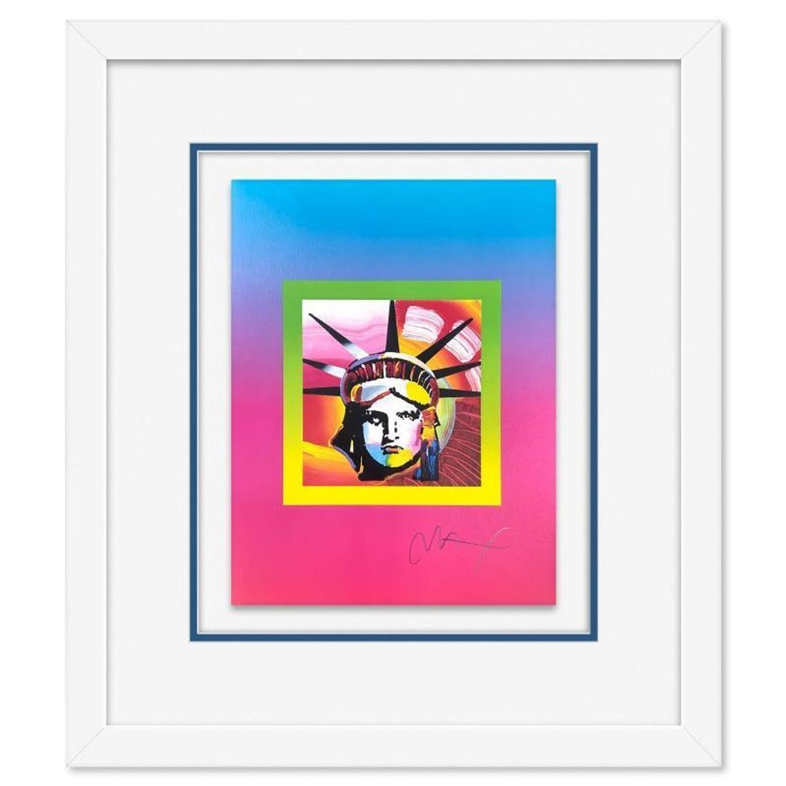Peter Max, "Liberty Head on Blends Ver II" Framed Limited Edition Lithograph, Numbered and Hand (1 of 2)