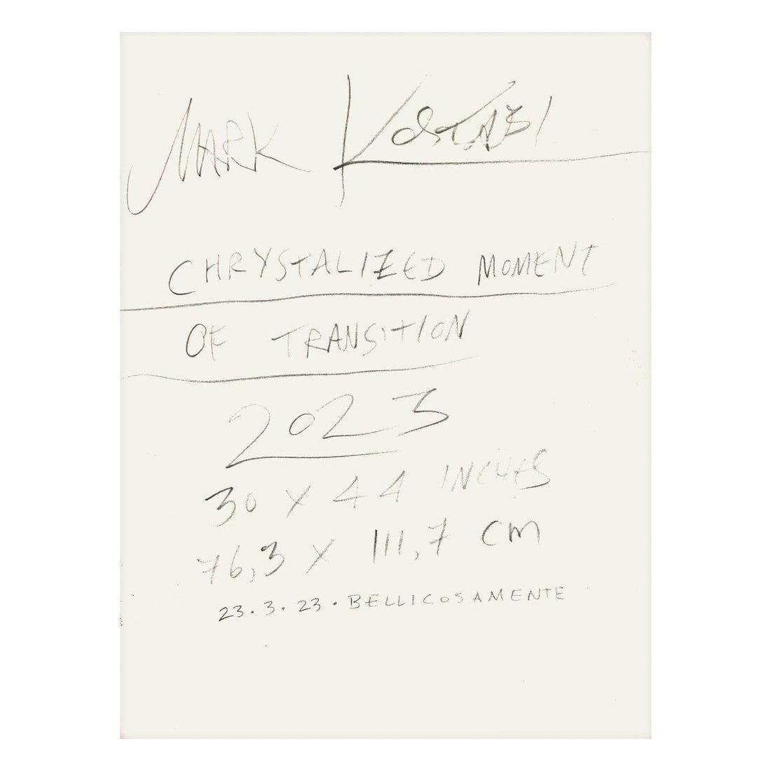 Mark Kostabi- Original Mixed Media on Paper "Crystallized Moment" - 3