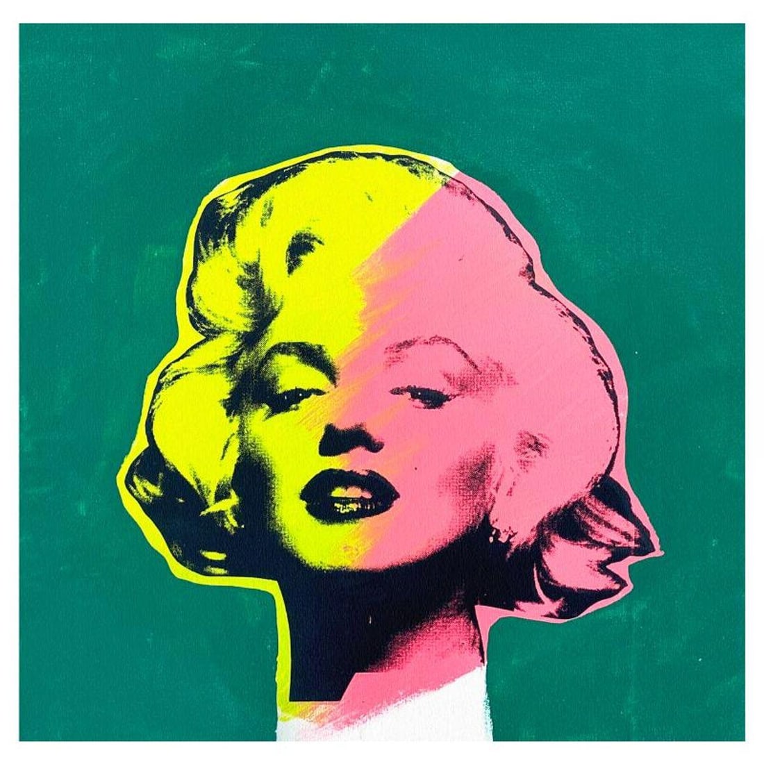 Steve Kaufman (1960-2010), "Marilyn Monroe" Hand Embellished Limited Edition Silkscreen Mixed Media: Marilyn Monroe is a hand embellished limited edition silkscreen mixed media on canvas by Andy Warhol protege, Steve Kaufman (1960-2010). This piece is TP numbered 8/50 and hand signed inverso. Include