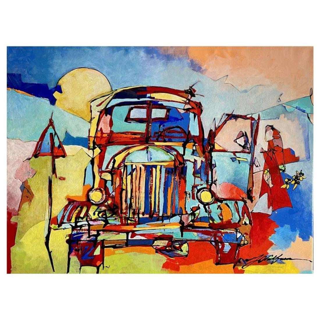 Wolfson, "After The Wedding" Hand Signed Original Painting on Canvas with Letter of Authenticity. (1 of 1)