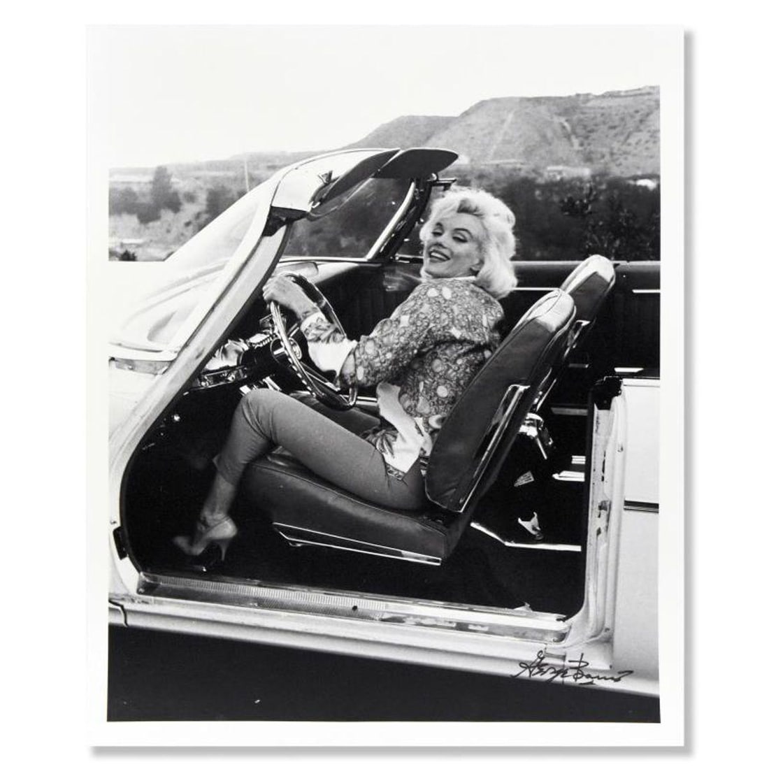George Barris (1922-2016), "Marilyn Monroe: The Last Shoot" Photograph Printed from the Original: Marilyn Monroe: The Last Shoot is a photograph printed from the original negative taken by George Barris (1922-2016), hand signed by the photographer. This photo is part of a series entitled "The Last