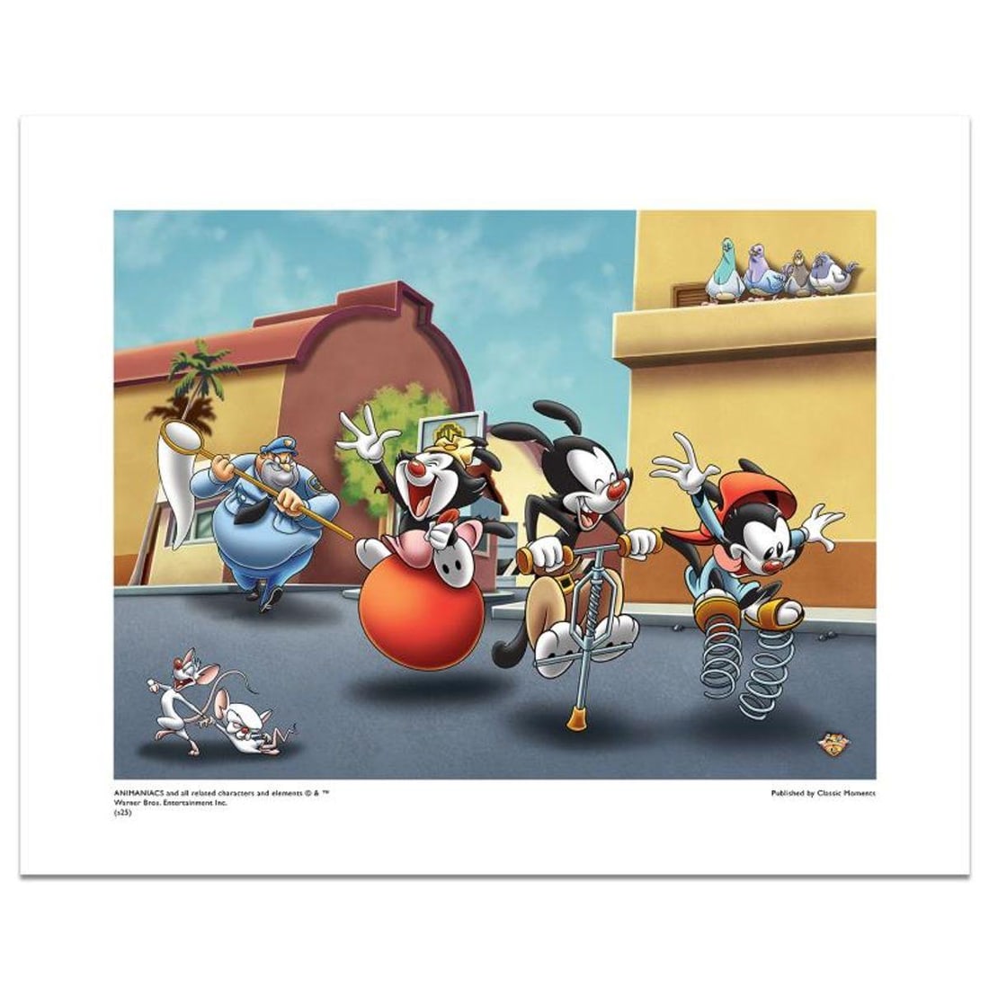 Animaniacs Numbered Limited Edition with Certificate of Authenticity.: Animaniacs is a limited edition giclee on paper from Warner Brothers featuring iconic animation characters from the titular show. It comes numbered, with hologram seal, and a Certificate of Authentici