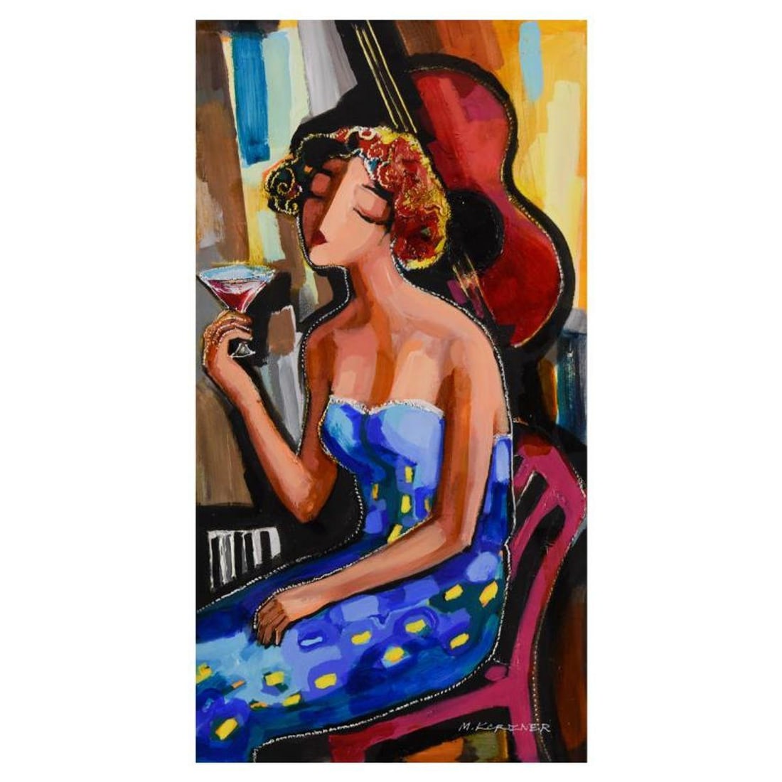 Michael Kerzner, Original Acrylic Painting on Canvas, Hand Signed with Letter of Authenticity.: This is an original acrylic painting on canvas by Michael Kerzner hand signed by the artist. Includes Letter of Authenticity. Measures approx. 16" x 30" (image).