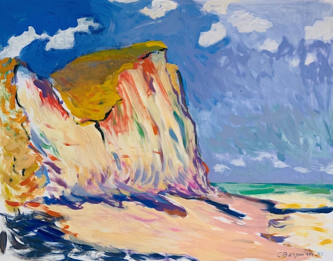 C Bergman- Acrylic painting on paper: Artist: C Bergman. Medium: Acrylic painting on paper. Size: 22" x 28". Signature: Signed. Reference#: 37475.