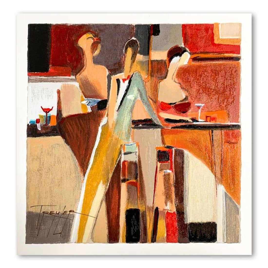 Yuri Tremler, Hand Signed Limited Edition Serigraph on Paper with Letter of Authenticity.: This is a limited edition serigraph on paper by Yuri Tremler. It is numbered and hand signed and includes a letter of authenticity. Measures approximately 12" x 11.5" (image). Reference#: 93823.