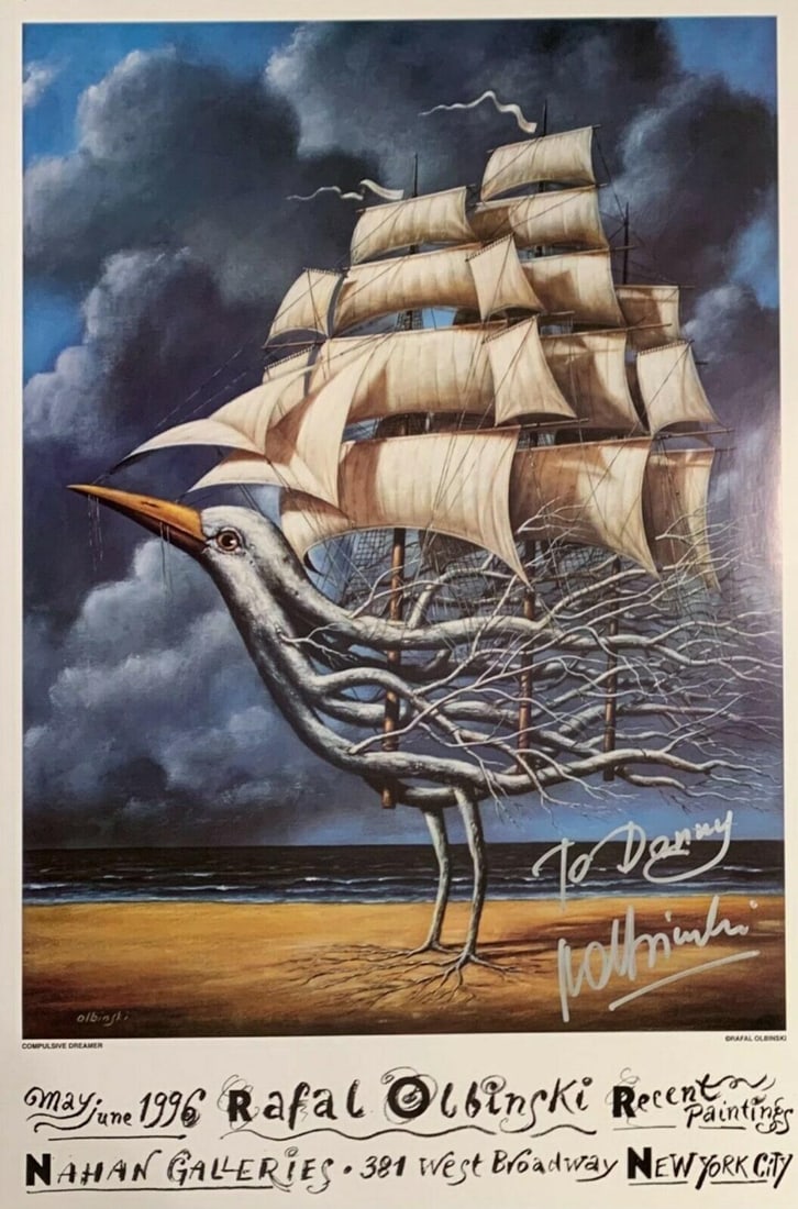 RAFAL OLBINSKI- EXHIBITION LITHOGRAPH ON PAPER: Artist: RAFAL OLBINSKI. Medium: EXHIBITION LITHOGRAPH ON PAPER. Size: 20" x 32". Signature: Hand signed. Reference#: 28449.