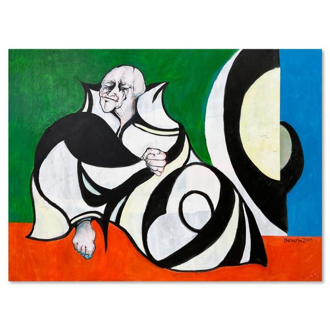 Milton Berwin (1925-2023), Original Painting on Canvas (36" x 48"), Hand Signed with Letter of: This is an original painting on stretched canvas by Milton Berwin (1925-2023), hand signed by the artist. Includes Letter of Authenticity. Measures approx. 36" x 48" (image).