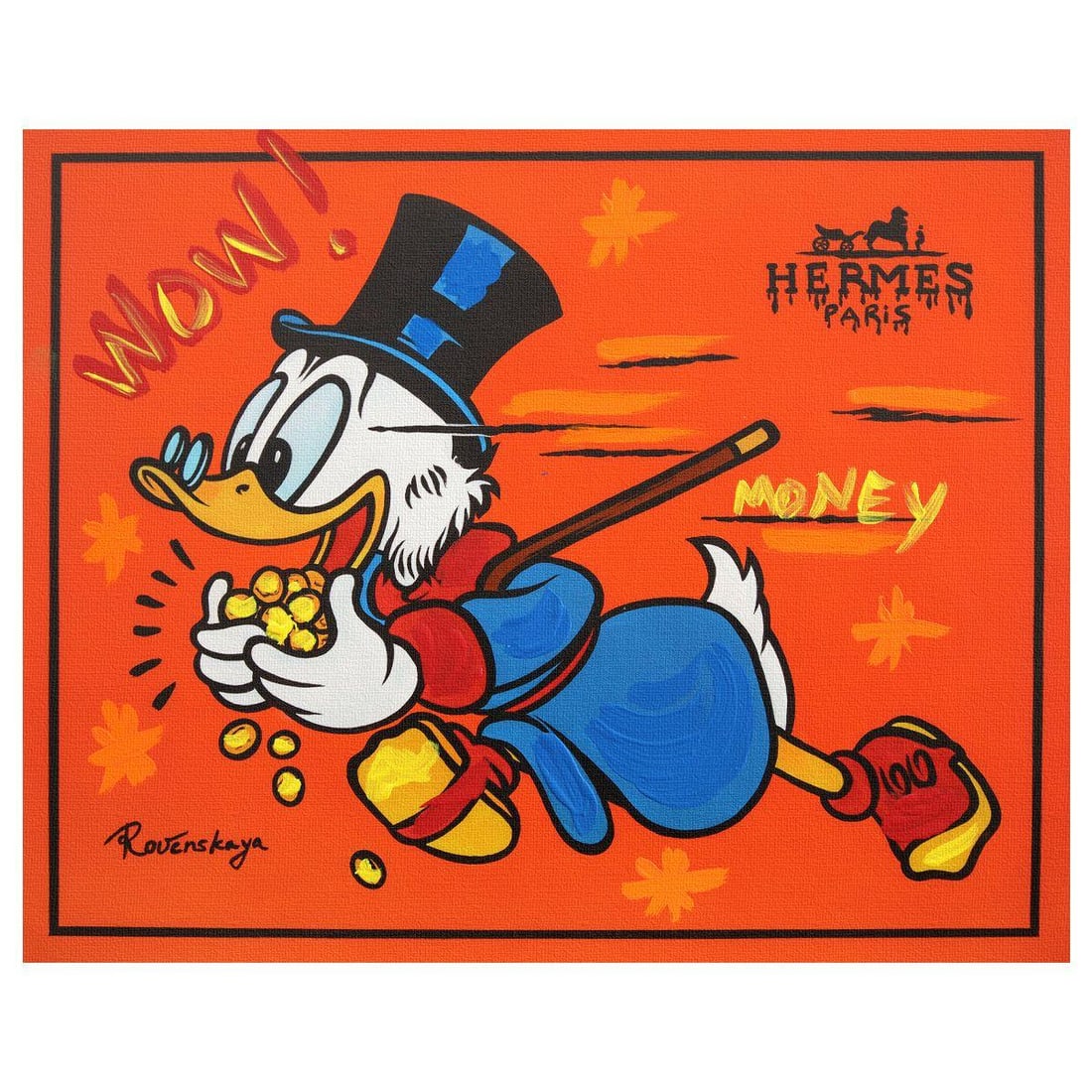 Nastya Rovenskaya- Original Mixed Media on Canvas "New Deal" (1 of 2)