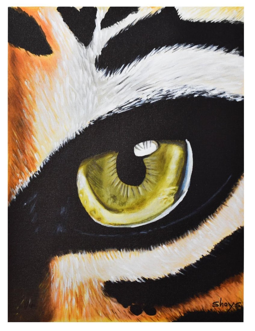 Shay Yair- Giclee on Canvas "Vision": Artist: Shay Yair. Medium: Giclee on Canvas. Title: Vision. Size: 20" x 16". Signature: Hand Signed by the artist. Certificate of Authenticity: is included. Reference#: 12325.