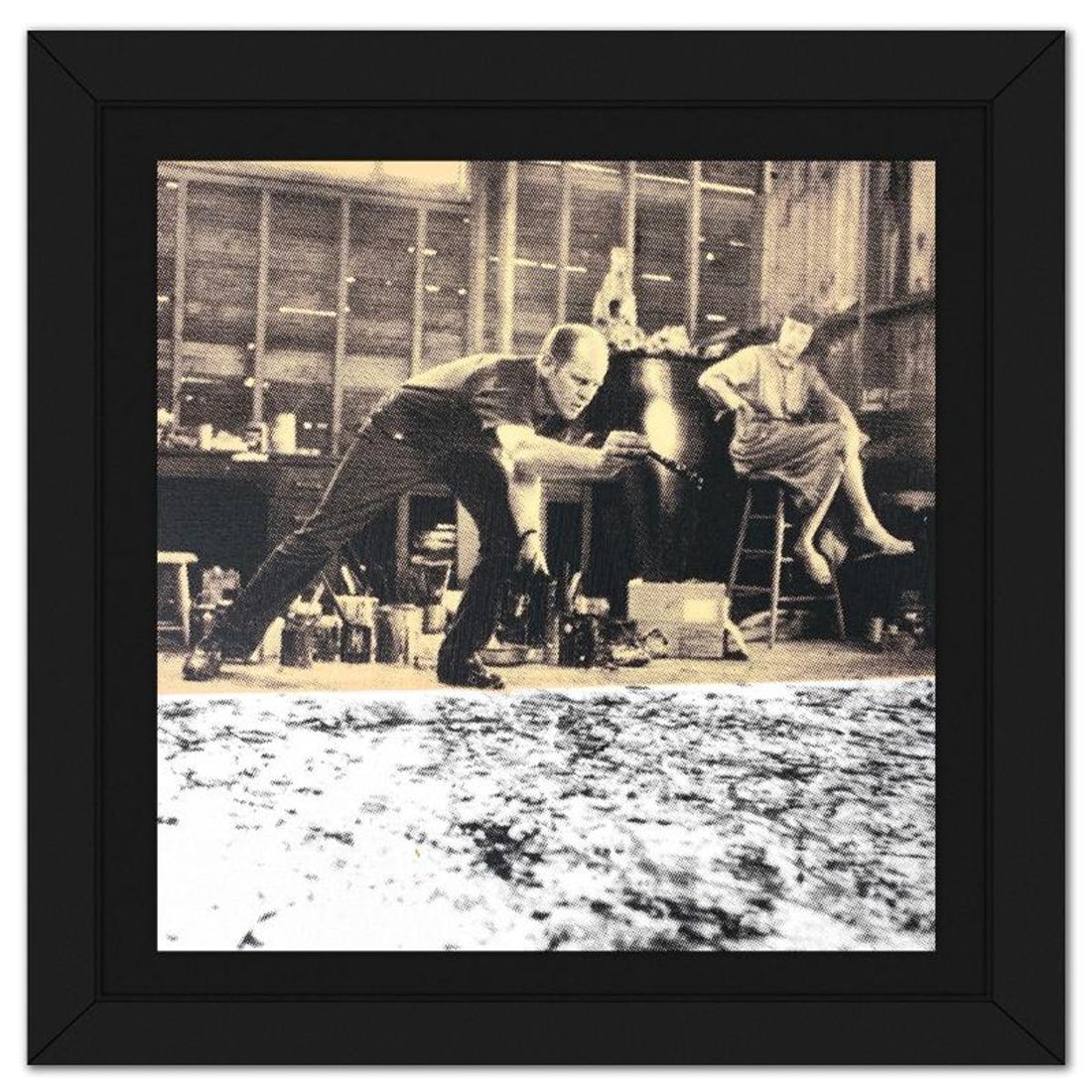 Steve Kaufman (1960-2010), "Jackson Pollock" Framed Hand Pulled Limited Edition Silscreen, Numbered: Jackson Pollock is a hand pulled limited edition silkscreen on canvas by Andy Warhol protege, Steve Kaufman (1960-2010), numbered PP 7/50 inverso and hand signed by the artist. This piece comes custom