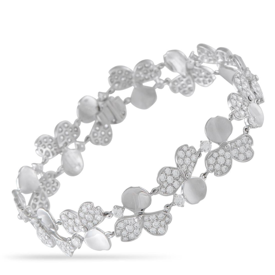 TIFFANY & CO. PAPER FLOWERS PLATINUM 4.26CT DIAMOND BRACELET (1 of 3)