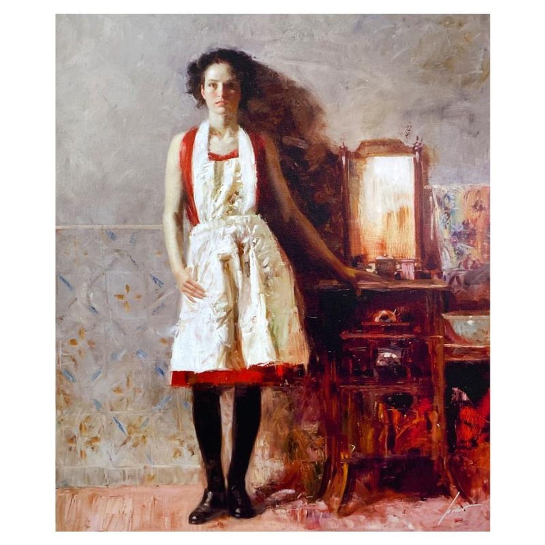 Pino (1939-2010), "Passive Moments" Limited Edition on Canvas, Numbered 102/195 and Hand Signed with: Passive Moments is a limited edition giclee on canvas by Pino (1939-2010), numbered 102/195 and hand signed by the artist. Includes Certificate of Authenticity. Measures approx. 30" x 36" (image).