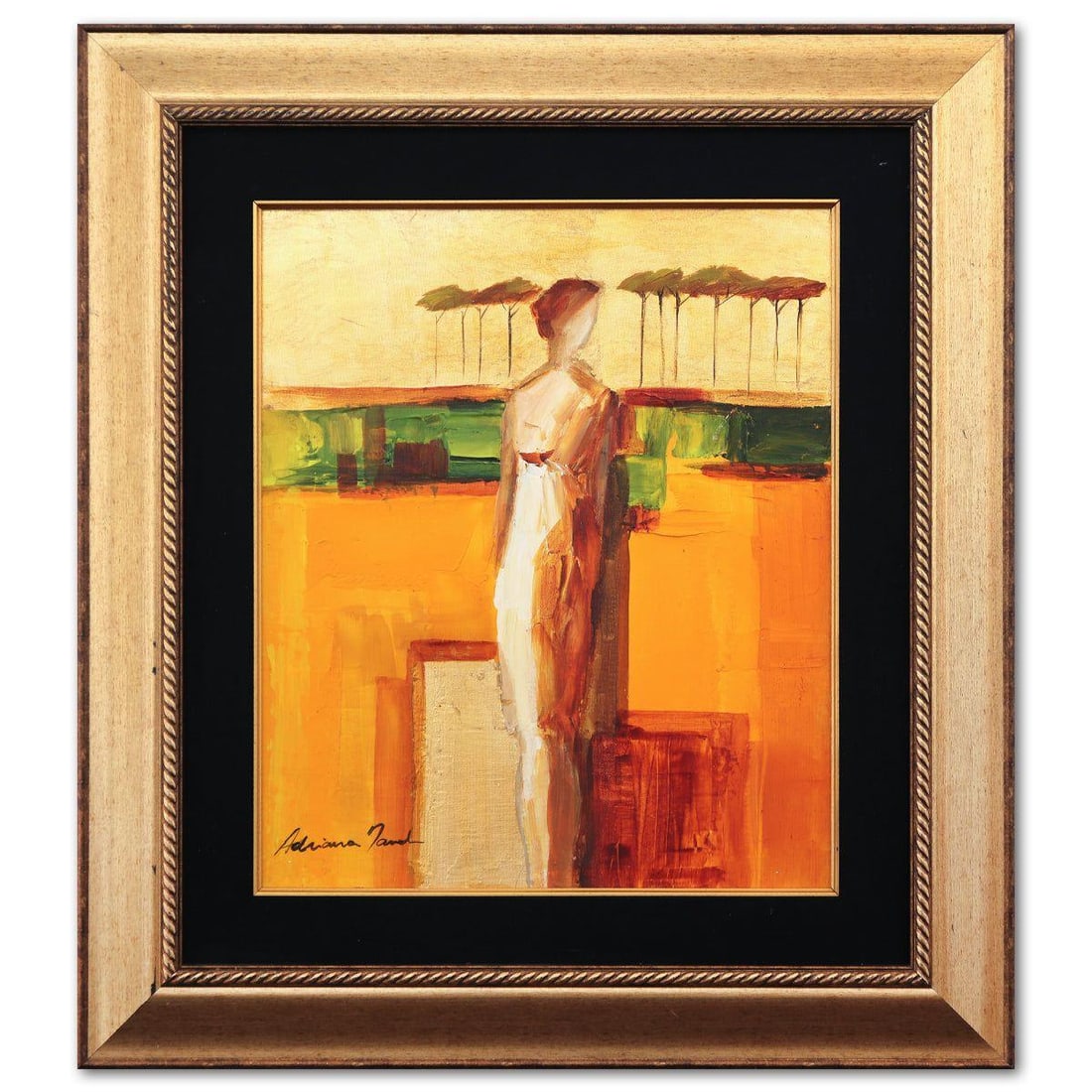 Adriana Naveh- Original Oil on Masonite "Princess Salome": Artist: Adriana Naveh. Medium: Original Oil on Masonite. Title: Princess Salome. Size: 23" x 19". Measures approx. 36" x 32" (framed). Signature: Hand Signed. Reference#: 74562.