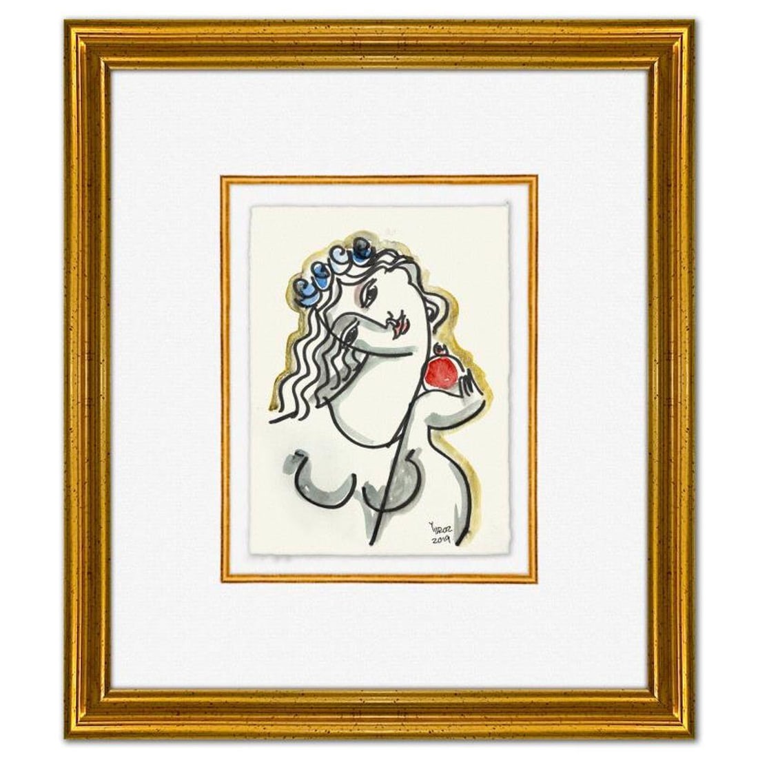 Yuroz, Framed Original Painting, Hand Signed with Letter of Authenticity. (1 of 2)