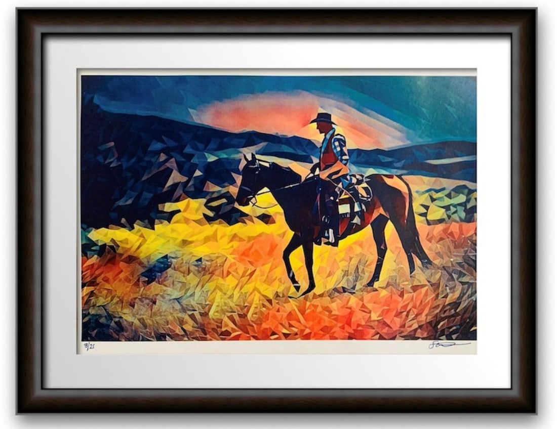 Unknown- Limited Edition on paper: Artist: Unknown. Medium: Limited Edition on paper. Size: 8" x 11". Measures approx. 12" x 16" (framed). Reference#: 45437.