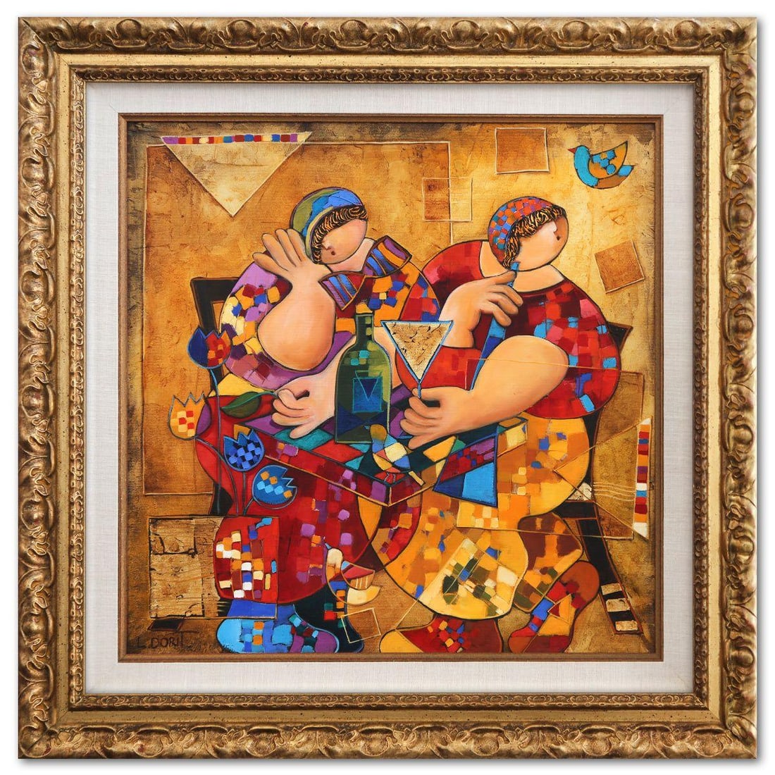 Dorit Levy- Original Oil Canvas "Cocktail Party" (1 of 4)