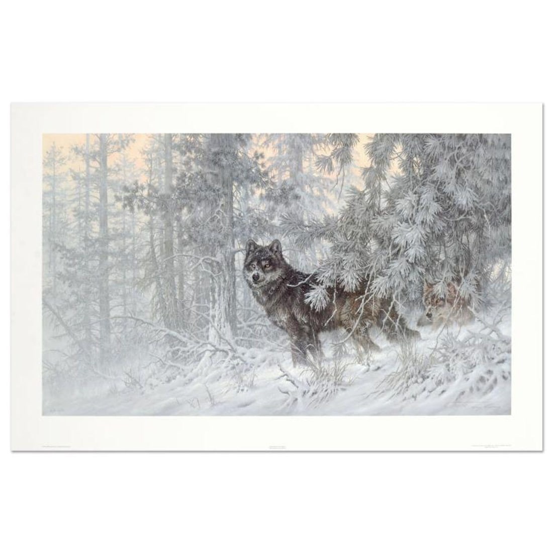 Larry Fanning (1938-2014), "Phantom of the North - Wolf" Limited Edition Lithograph, Numbered and (1 of 3)