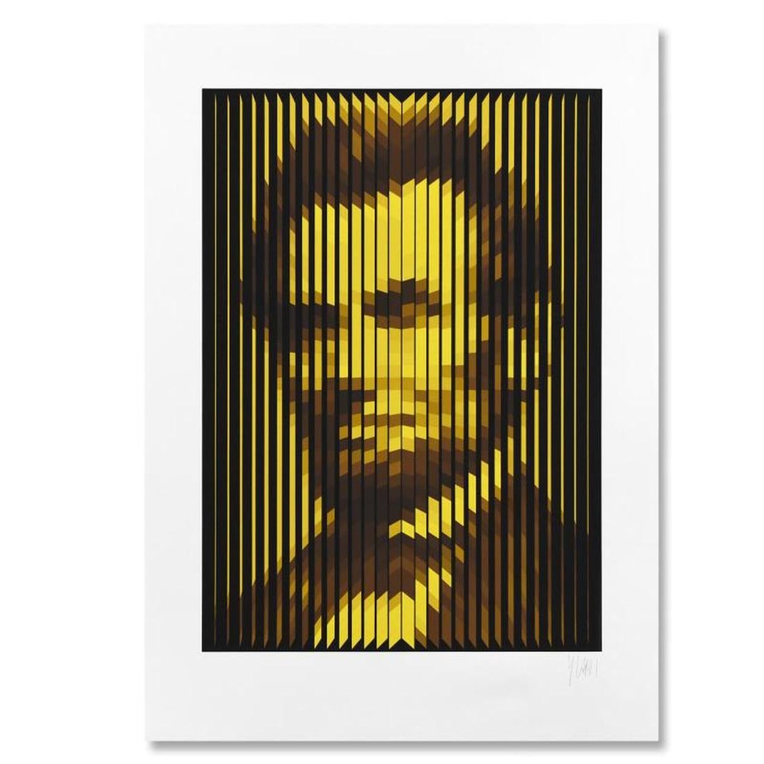Jean-Pierre Yvaral (1934-2002), "Abraham Lincoln" Limited Edition Serigraph, Numbered and Hand (1 of 2)
