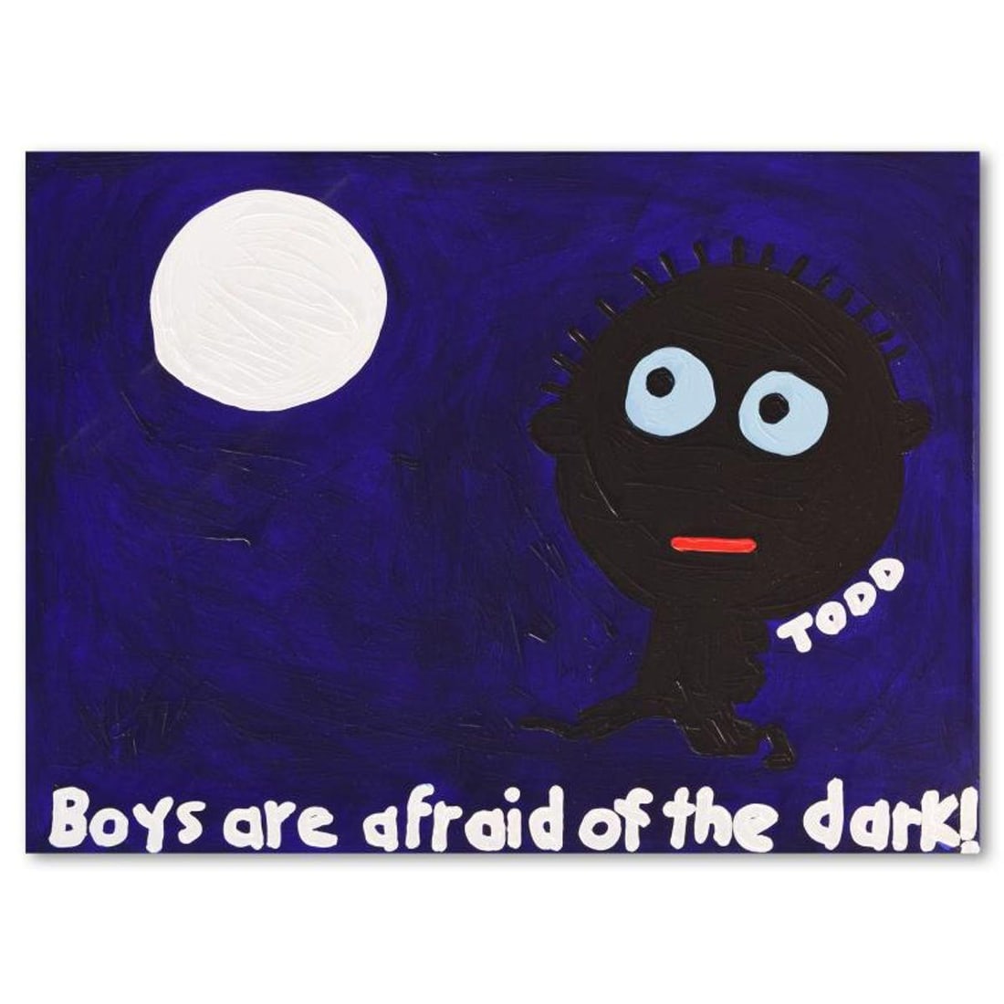Todd Goldman, "Afraid of the Dark" Original Acrylic Painting on Gallery Wrapped Canvas (48" x 36"), (1 of 2)