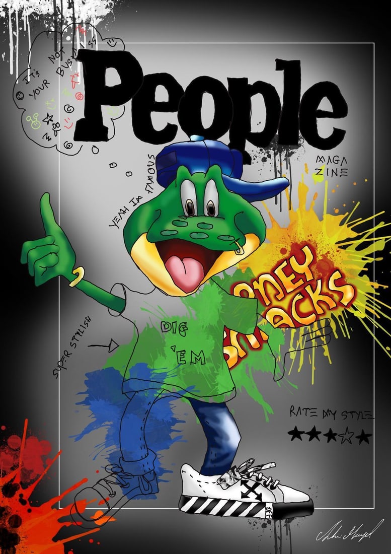 Shani Moyal- Mixed Media "Honey Smacks": Artist: Shani Moyal. Medium: Mixed Media. Title: Honey Smacks. Size: 33" x 24". Signature: Hand Signed by the artist. Certificate of Authenticity: Is included. Reference#: 14242.