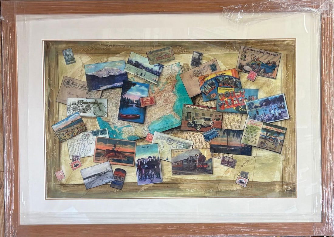 Roy Hoylund- Original unique on paper: Artist: Roy Hoylund. Medium: Original unique on paper. Measures approx. 30" x 40" (framed). Signature: Hand signed. Reference#: 87196.