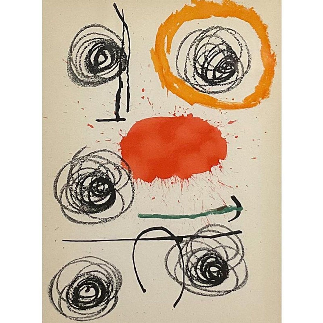 Joan Miro (1893-1983), Framed Lithograph with Letter of Authenticity. - 2