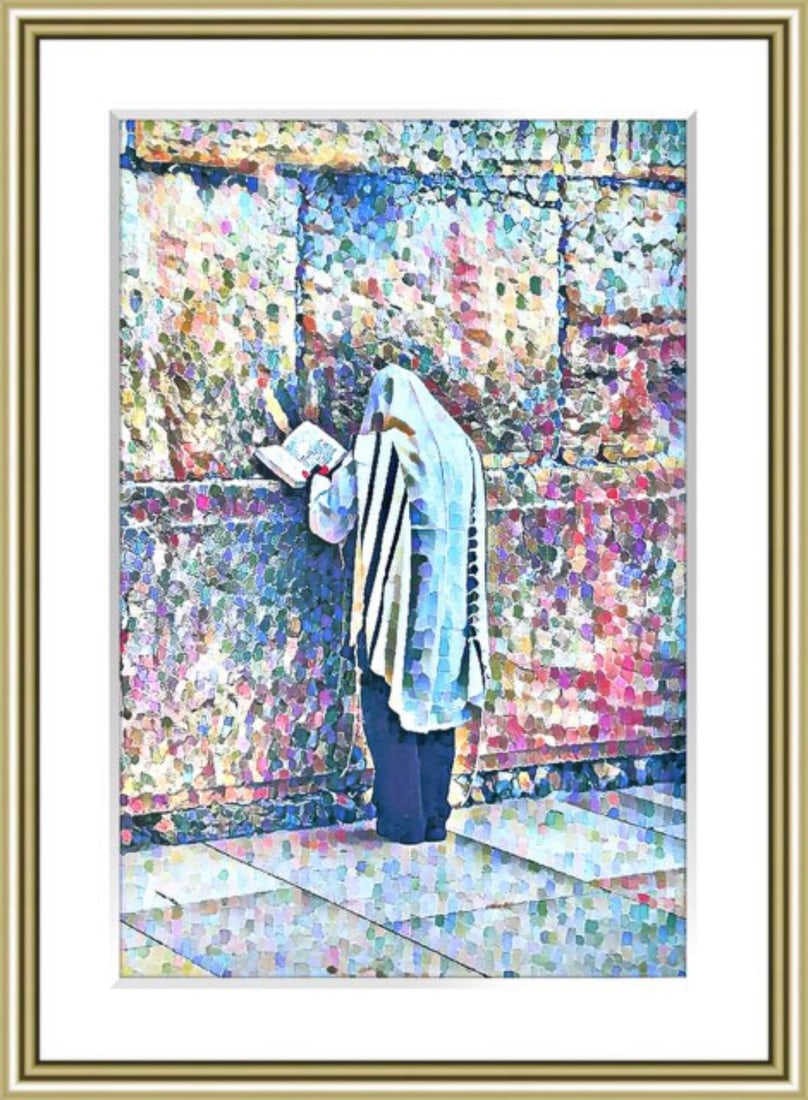 Shem Tov- Limited edition giclee on paper: Artist: Shem Tov. Medium: Limited edition giclee on paper. Measures approx. 24" x 36" (framed). Signature: Signed and numbered. Reference#: 71120.