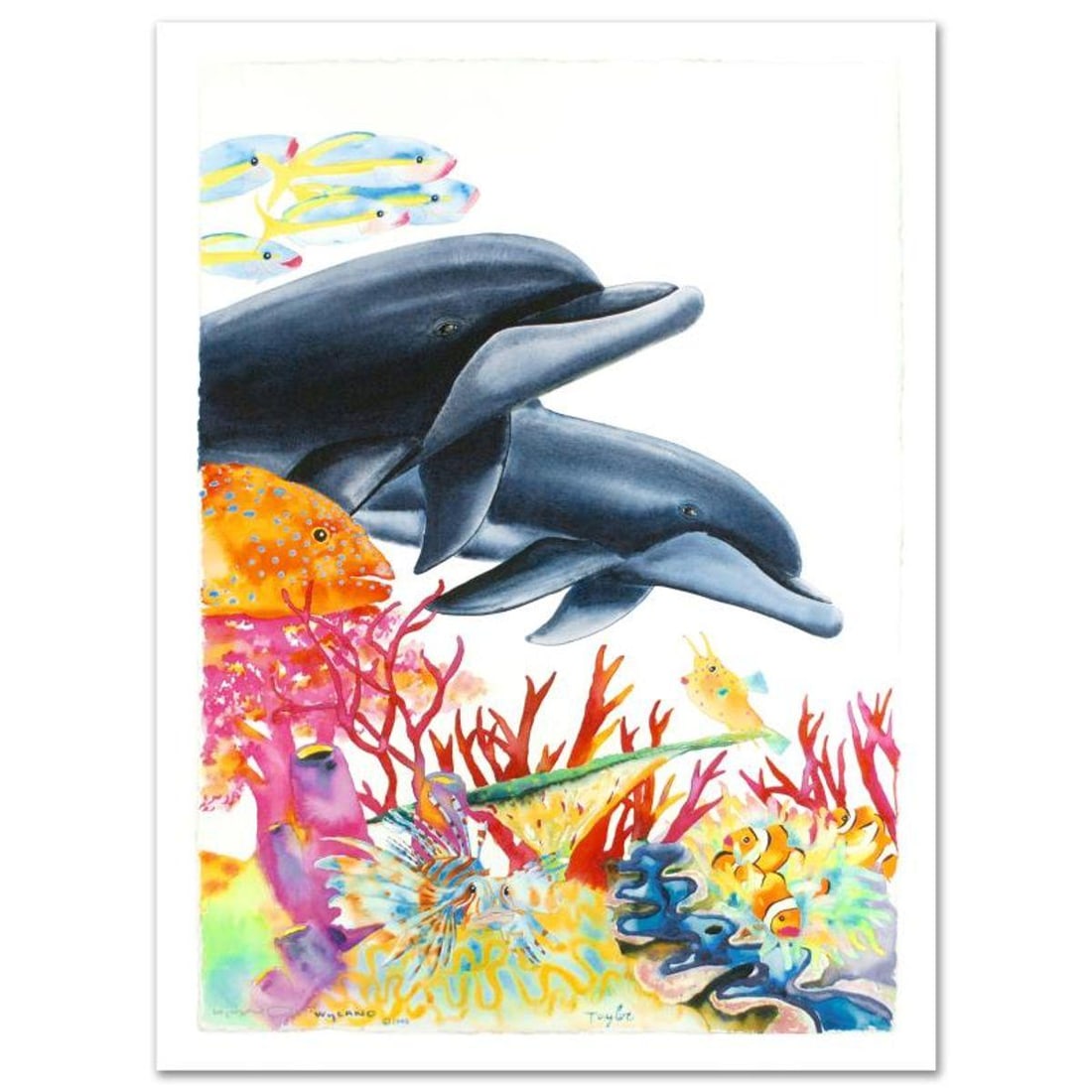 Sea of Color Limited Edition Giclee on Canvas (29.5" x 41.5") by Wyland, Numbered and Hand Signed by (1 of 1)