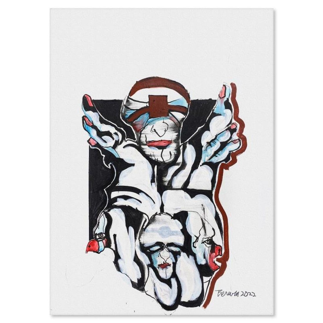 Milton Berwin (1925-2023), Original Painting (30" x 22"), Hand Signed with Letter of Authenticity. (1 of 2)