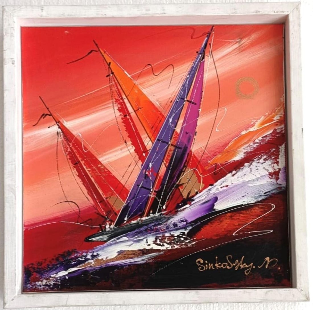 Natalia Sinkovsky- Original painting on canvas: Artist: Natalia Sinkovsky. Medium: Original painting on canvas. Size: 12" x 12". Signature: Hand Signed. Reference#: 85771.