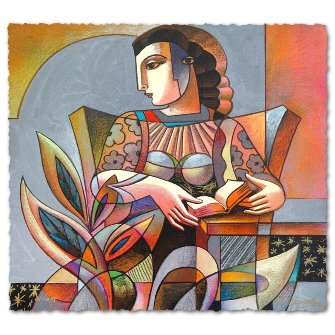 Oleg Zhivetin- Silkscreen "Dream I": Artist: Oleg Zhivetin. Medium: Silkscreen. Title: Dream I. Size: 11" x 12". Signature: Hand Signed and Numbered. Reference#: 74626.