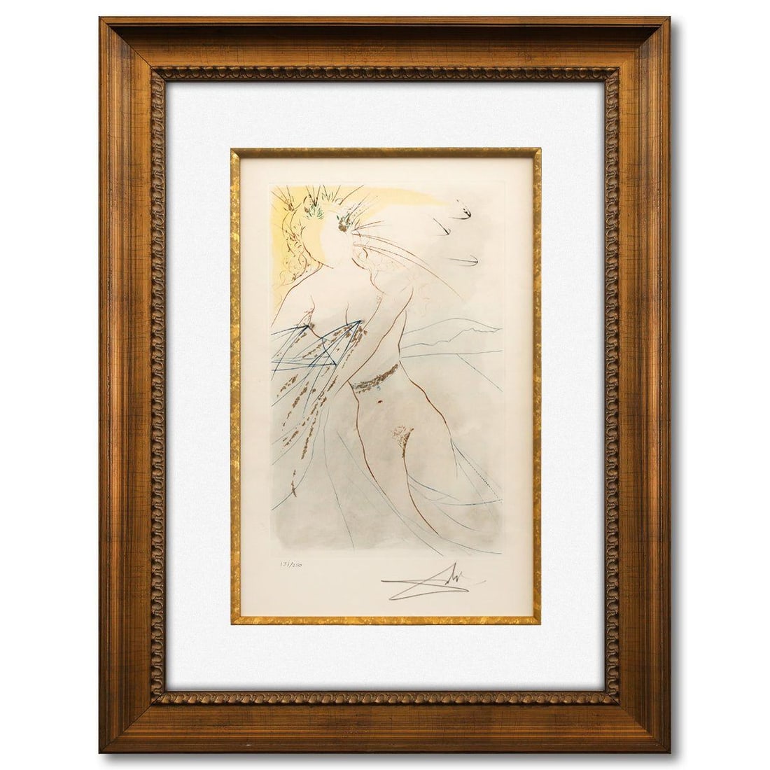 Salvador Dali- Original Lithograph "Thou Art Fair from Song of Songs of Solomon portfolio" (1 of 2)