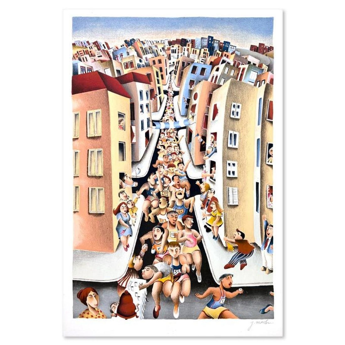 Yuval Mahler, Limited Edition Serigraph, Hand Signed and Numbered with Letter of Authenticity.: This is a limited edition serigraph on paper by Yuval Mahler. The piece comes hand signed by the artist, numbered, and with a letter of authenticity. Measures approximately 19" x 13". Reference#: 9170