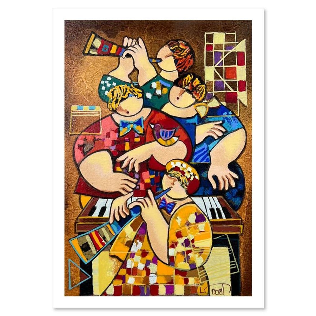 Dorit Levi, "Slow Summer Tune" Limited Edition Serigraph, Numbered and Hand Signed with Letter of: "Slow Summer Tune" is a limited edition serigraph on paper by Dorit Levi. The piece comes hand signed by the artist, numbered, and with a letter of authenticity. Measures approximately 11.5" x 8".