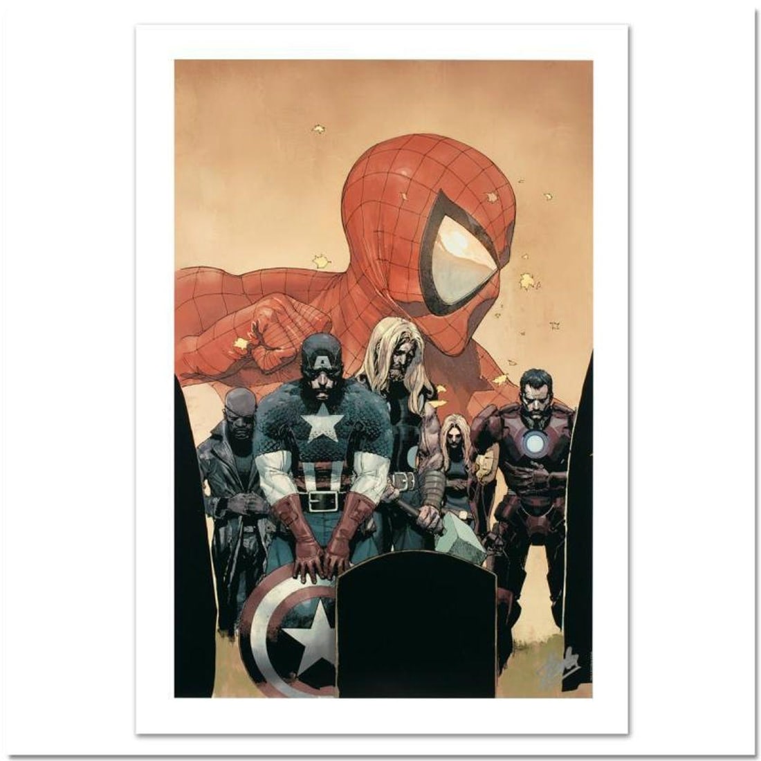 Stan Lee Signed, Marvel Comics Limited Edition Canvas 1/99 "Ultimate Avengers Vs. New Ultimates #6" (1 of 1)