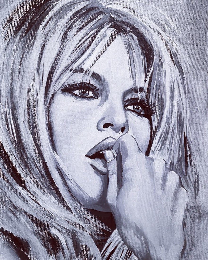 Sylvia Cohen- Original painting on canvas "Brigitte" (1 of 1)