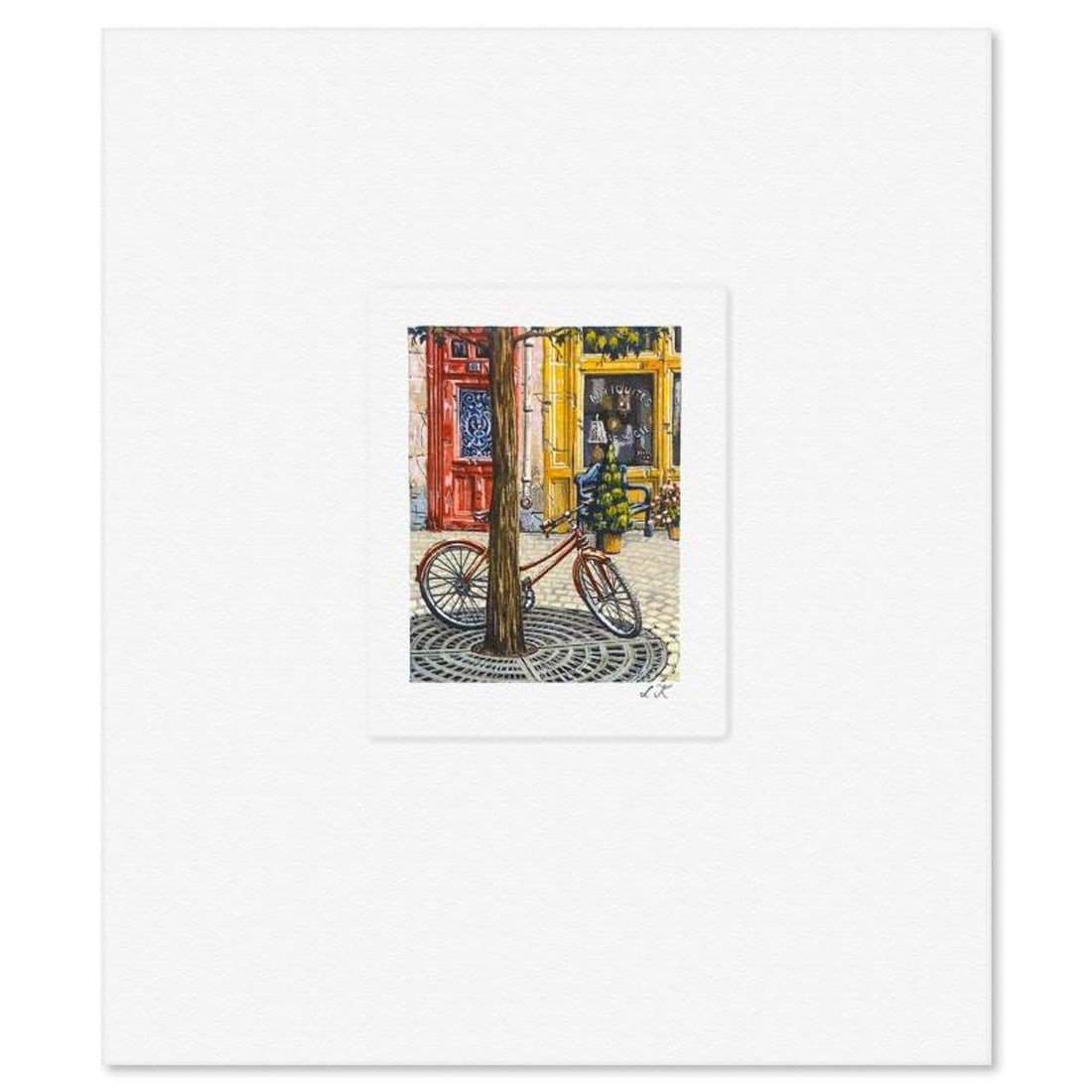 Liudmila Kondakova, "Parisian Summer" Limited Edition Lithograph, Numbered and Hand Signed with: Parisian Summer is a limited edition lithograph on paper by Liudmila Kondakova, hand signed by the artist. Includes Letter of Authenticity. Measures approx. 7" x 6" (border), 2.5" x 2" (image). Refere