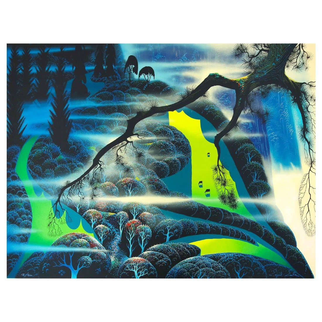 Eyvind Earle- Serigraph "Green Pastures" (1 of 4)