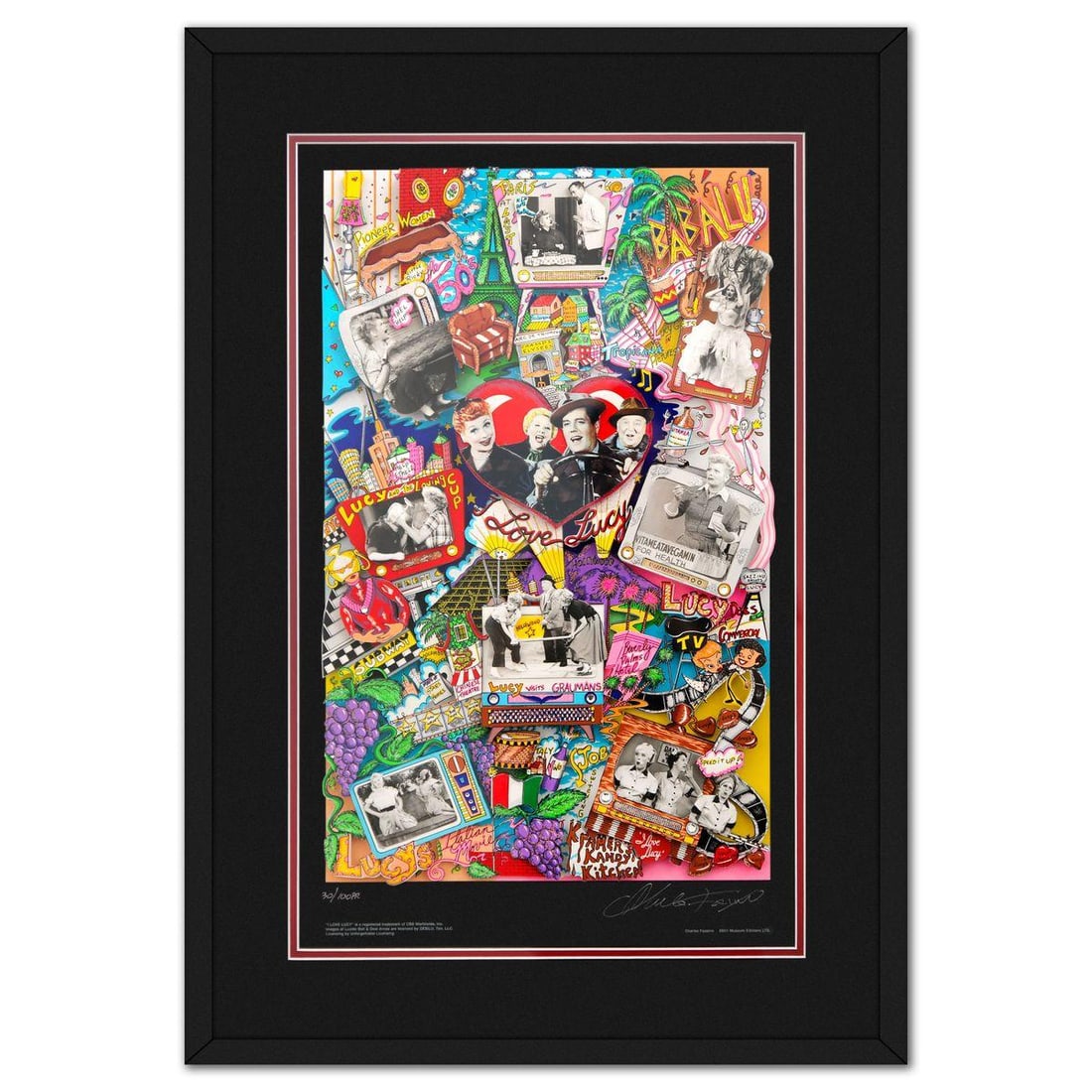 Charles Fazzino- 3D Construction Silkscreen Serigraph "Lucy" (1 of 2)