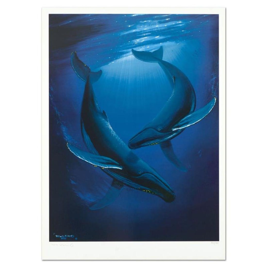 Wyland, "Song of the Deep" Limited Edition Lithograph, Numbered and Hand Signed with Certificate of (1 of 2)