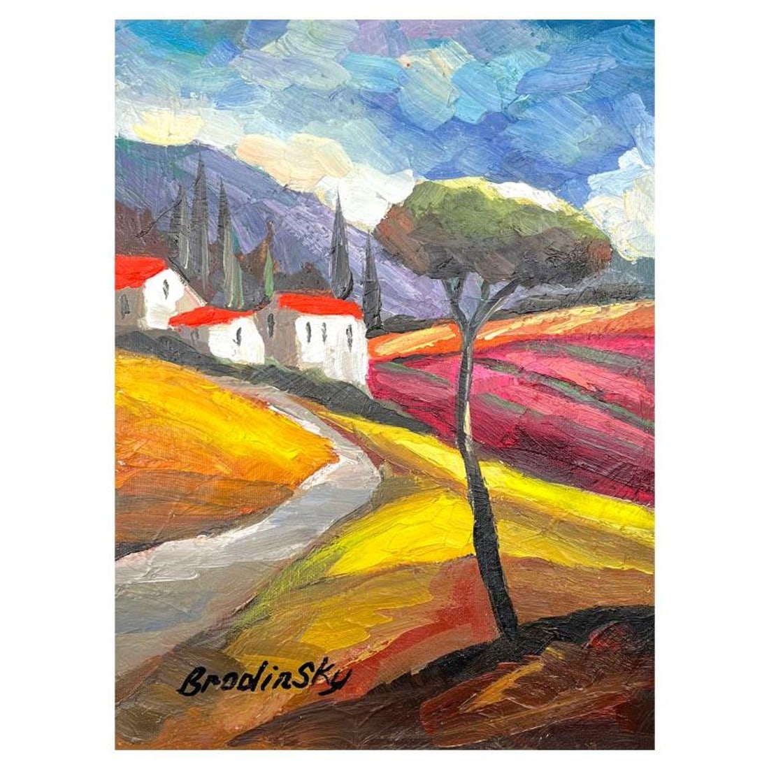 Slava Brodinsky, Hand Signed Original Painting on Canvas with Letter of Authenticity.: This is an original painting oil on canvas by Slava Brodinsky. Hand signed by the artist, this piece comes with a letter of authenticity. Measures approximately 16" x 12" (image).