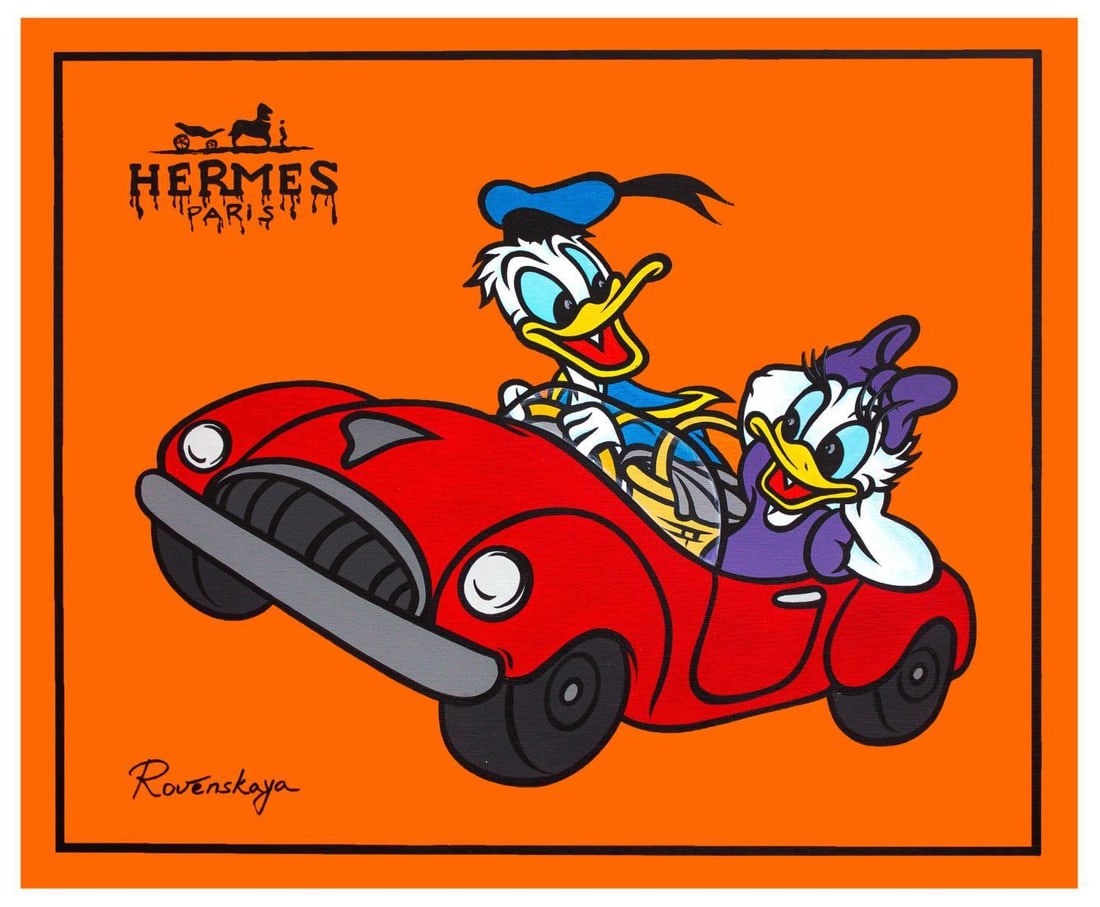 Nastya Rovenskaya- Original Oil on Canvas "The Ride": Artist: Nastya Rovenskaya. Medium: Original Oil on Canvas. Title: The Ride. Size: 20" x 24". Signature: Hand Signed by the artist. Certificate of Authenticity: From the publisher. Reference#: 26275.