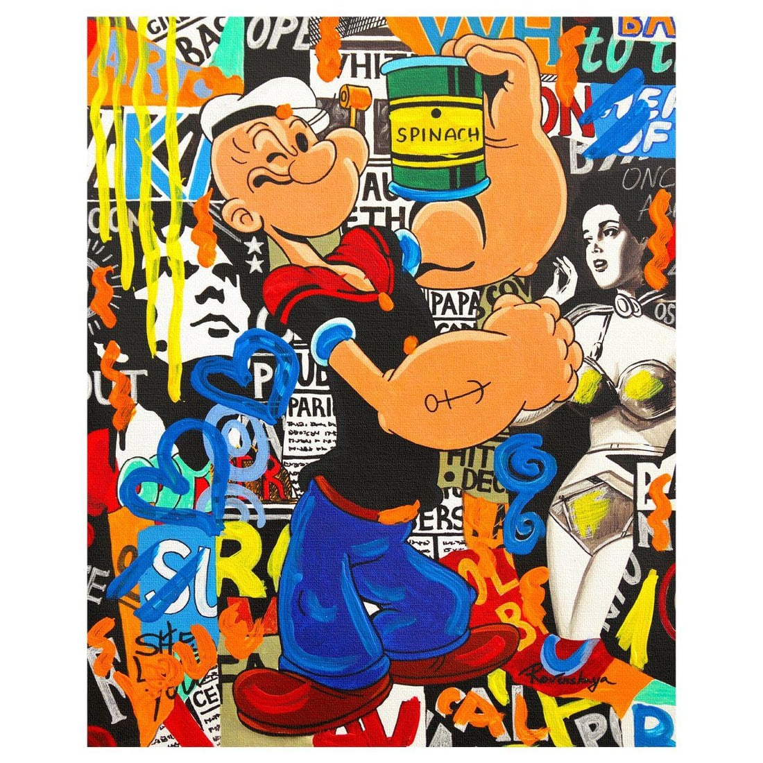 Nastya Rovenskaya- Original Mixed Media on Canvas "Power" (1 of 2)